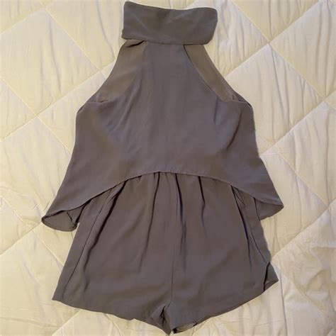 Nude Women S Blue Playsuit Romper Depop