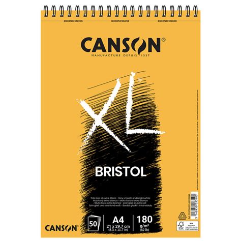 Bloc Spirale XL Bristol 50 Feuilles Format A4 De Canson