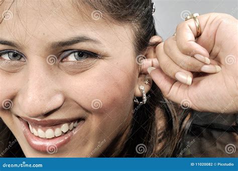 Itching in ears stock photo. Image of nail, playfull - 11020082