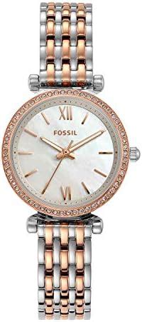 Fossil Analog Silver Dial Women S Watch ES3284 Stainless Steel Gold