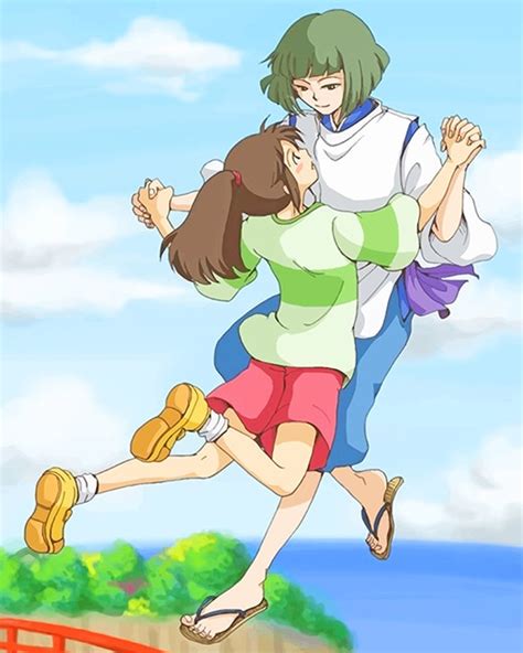 Haku And Chihiro Dancing Spirited Away Paint By Numbers Paint By