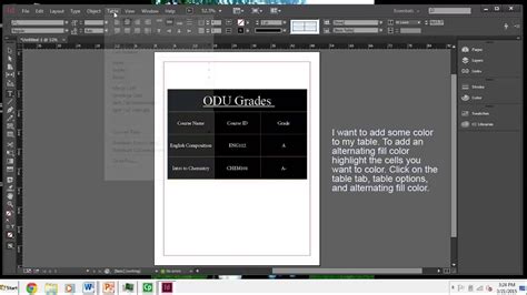 Adobe Indesign Table Tutorial Youtube