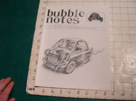 BUBBLE NOTES HEINKEL MESSERSCHMITT ISETTA Club Newsletter 1ST ISSUE