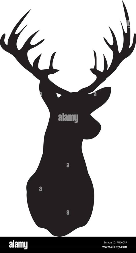 Deer Head Outline Vector