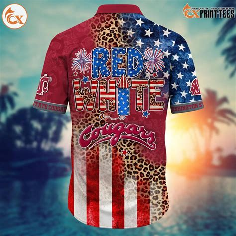 Celebrate July 4th with a Washington State Cougars Football Hawaiian