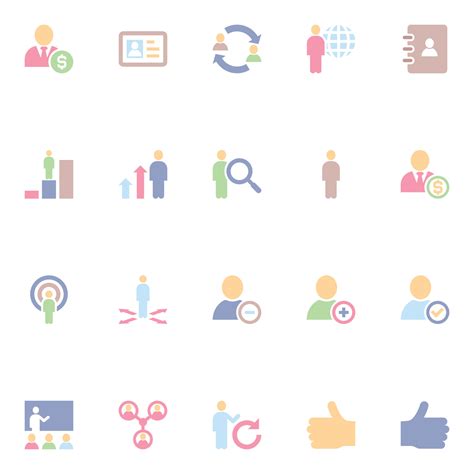 Flat color icons for human resources. 21839075 Vector Art at Vecteezy