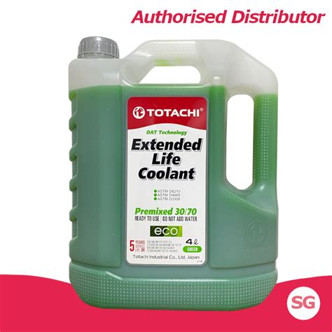 Totachi 4L Extended Life Coolant GREEN Premix 30 70 OAT Technology