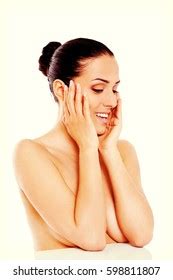 Portrait Smiling Nude Woman Isolated On Stock Photo Shutterstock