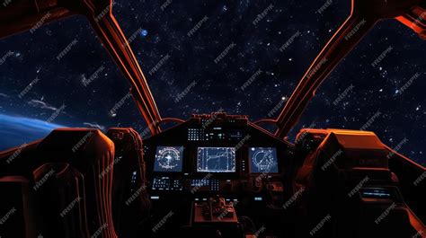 Premium Photo | Spaceship Cockpit Ambience for Cosmic Travel