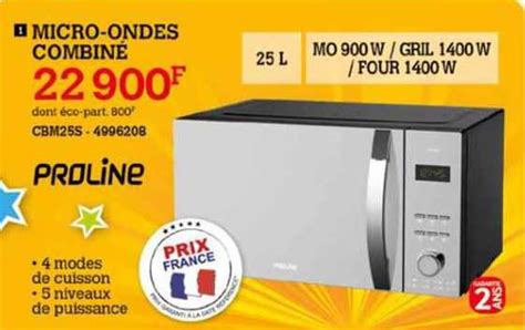 Promo Proline Micro ondes Combiné chez Darty iCatalogue fr