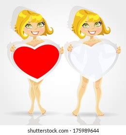 Cute Naked Man Woman Holding Poster Stock Illustration 176100788 Shutterstock