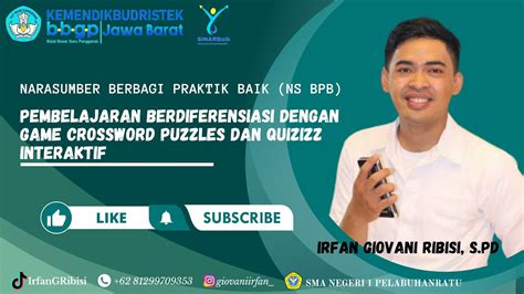 PEMBELAJARAN BERDIFERENSIASI DENGAN GAME CROSSWORD PUZZLES DAN QUIZIZZ