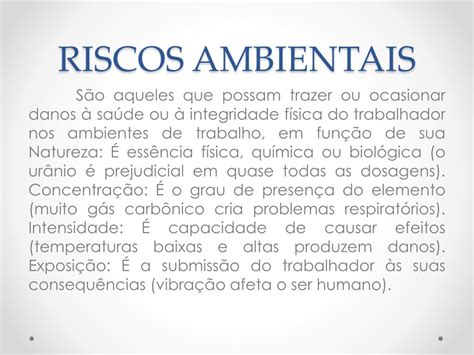 Tipos De Riscos Ambientais