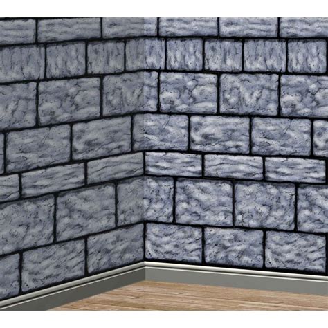 Stone Wall Scene Setters Room Roll Plastic Amscan Asia Pacific