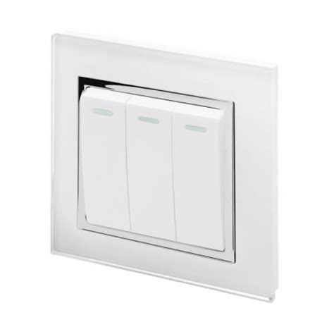 Retrotouch Crystal Retractive Pulse Light Switch Gang White Uk