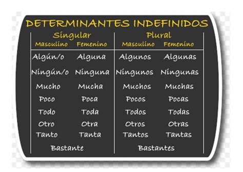 Machaditos Sexto De Primaria Determinantes Indefinidos