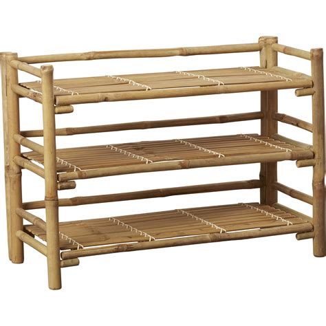 Bay Isle Home Porter Bamboo Folding 3 Tier Shoe Rack Reviews Wayfair