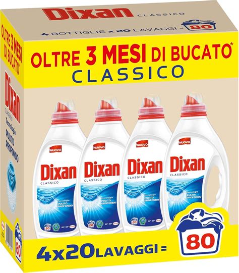 Dixan Classico Detersivo Lavatrice Liquido Tecnologia Pulito Profondo