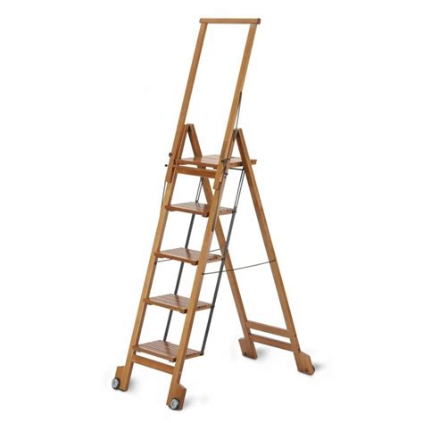 Стремянка деревянная 5 ступеней ARIS-BIBLIO 5 CHERRY купить в Санкт ...