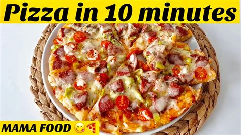 How To Make Pizza At Home Without Oven Easiest Pizza Recipe Mamafood Youtube