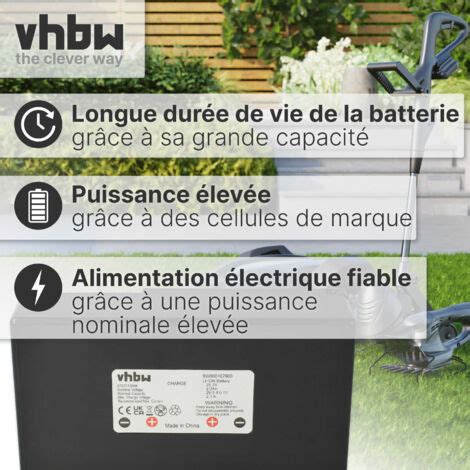 Vhbw X Batterie Compatible Avec Ambrogio L Mah V Li Ion