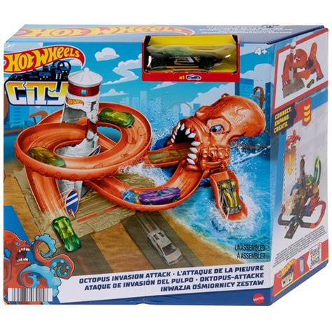 Set Masinuta HOT WHEELS City Pista Atacul Caracatitei HDR31 4 Ani Multicolor