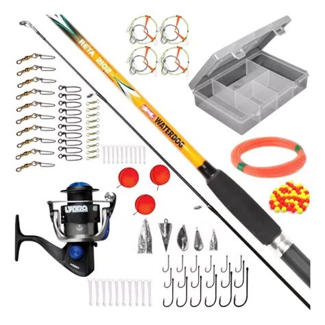 Kit De Pesca Ca A Reel Caja Completa Accesorios Lineas