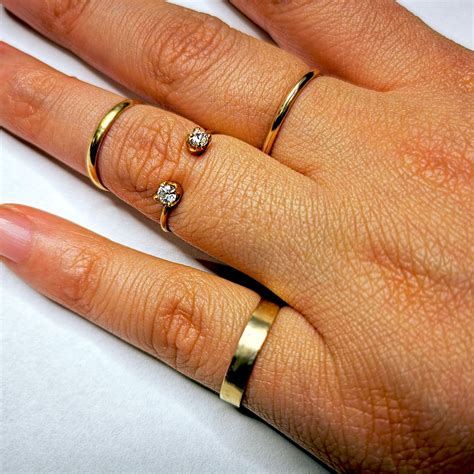 Open Ring Band Ring 925 Ring Trendy Rings Midi Ring Etsy