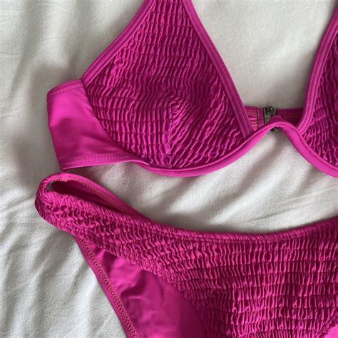 Pink Two Piece Bikini Depop