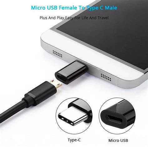 Micro Usb To Type C Di I Erkek Evirici Otg Adapt R Komponentci