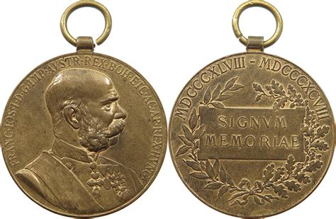 Haus Habsburg Medaille 1898 Franz Josef I 1848 1916 Signum Memoriae