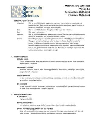 MSDS Cosmesome Containing Alcohol PDF