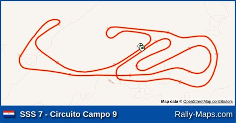 SSS 7 Circuito Campo 9 stage map Rally Caaguazú 2023 Rally Py