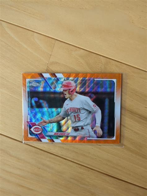 Nick Senzel 2021 Topps Chrome Orange Refractor 25 Cincinnati Reds SSP