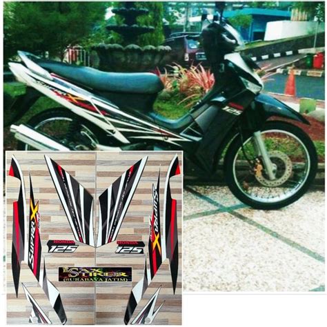 Jual Striping Original Honda Supra X D Hitam Putih Tahun