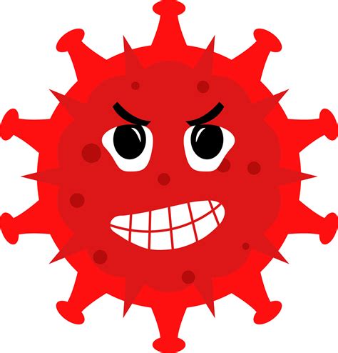 Red Illustration Of Scary Virus Cartoon Icon. 24180870 Vector Art at Vecteezy