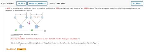 Solved A 10.6 kg object hangs in equilibrium from a string | Chegg.com 