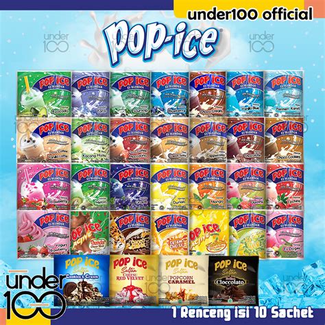 Jual Under Pop Ice Aneka Rasa Renceng Isi Sachet Minuman