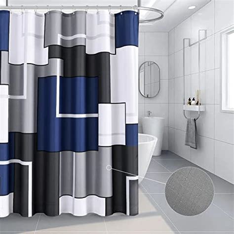 Likiyol Black And White Shower Curtain Modern Geometric