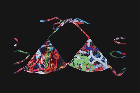 XL Graffiti Bikini Top And Shorts Set Etsy