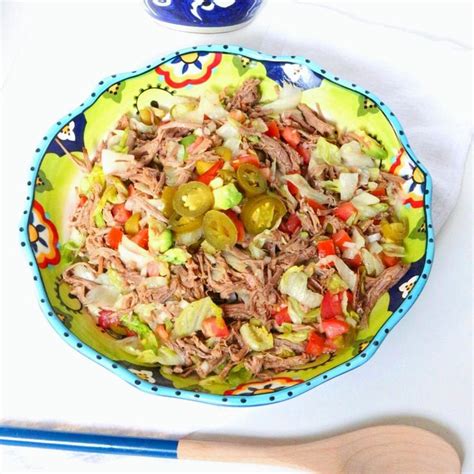 Salpic N Mexican Shredded Beef Salad Recipe Mexican Shredded Beef