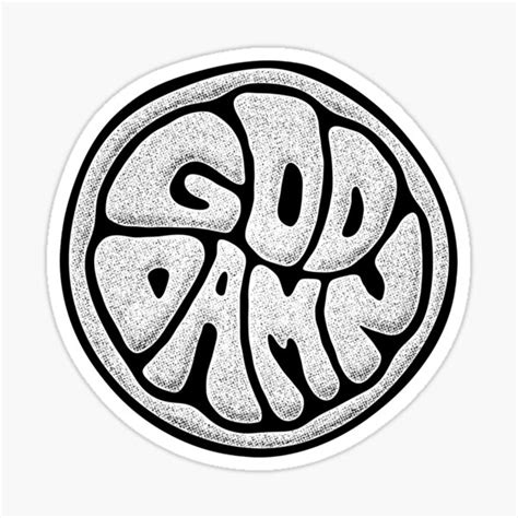 God Damn Sticker For Sale By Most90 Redbubble