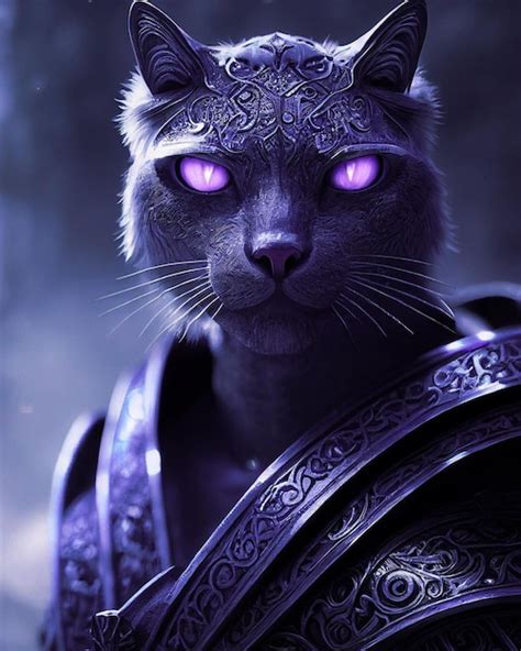 Premium Photo | A purple cat with purple eyes