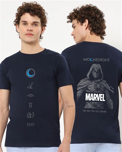 Buy Men S Blue Marvel Moon Knight Graphic Printed T Shirt For Men Blue