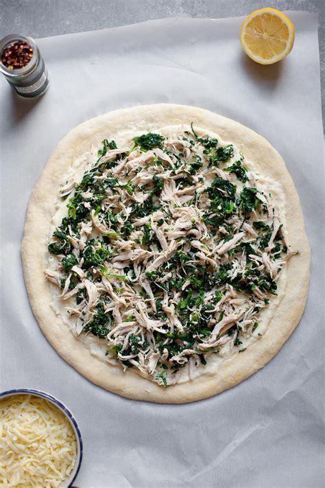 Chicken Spinach Alfredo Pizza Wholefully