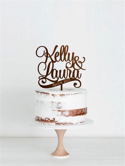 First Names Wedding Cake Topper Customized Wedding Cake Topper