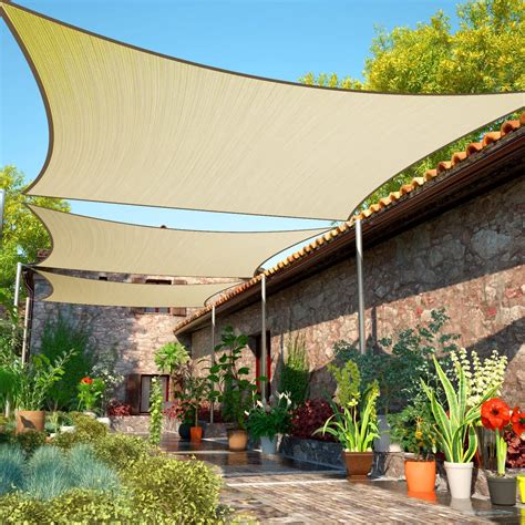 Sun Shade Sails Triangle X X M Uv Block Nets Park Agricultural Shading