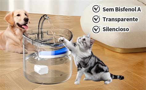 Melhor Bebedouro Para Gatos - JINYUHAY 2.0L Bebedouro Para Gatos, Fonte de Agua Pra Gato, Bebedouro ...