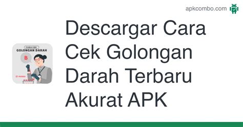 Cara Cek Golongan Darah Terbaru Akurat APK Android App Descarga Gratis