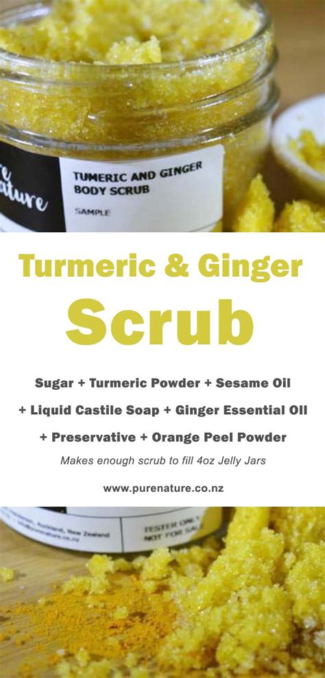 Turmeric Ginger Scrub Sugar Scrub Homemade Tumeric And Ginger